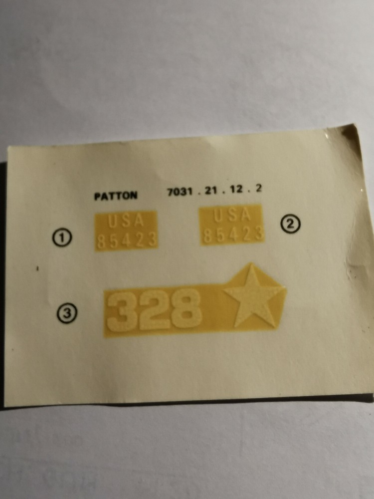 Decals SOLIDO - TANK PATTON ref 7031
