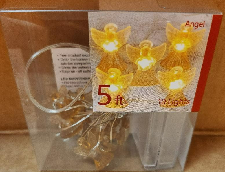 Home Collection 5 ft 10 Stringed Lights Angels NIB
