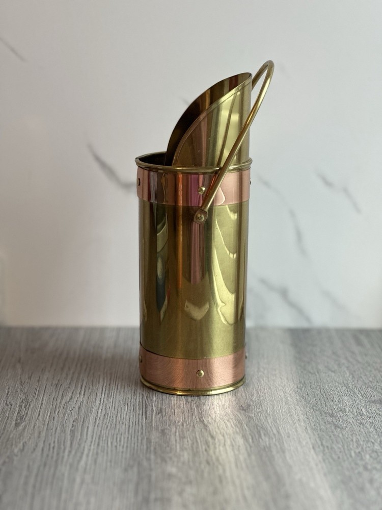 Vintage Copper & Brass March Stick Holder