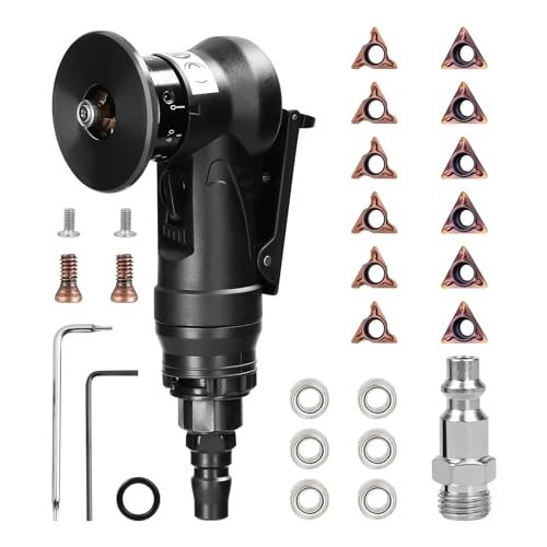 Handheld Pneumatic Chamfering Tool - Mini Air-Powered Beveling Machine, 45° Corn