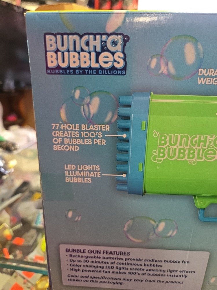 Bunch Bubbles Rechargeable LED GlowingSprays 100’s Bubbles Per Second FAST SHIP