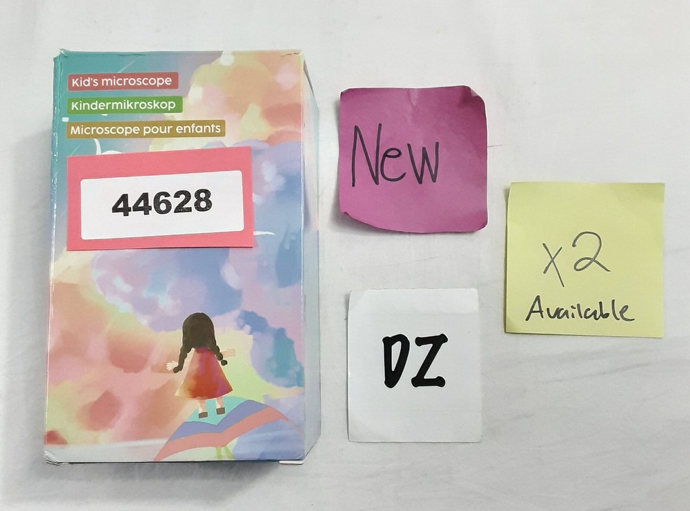 New, 1000x White Pocket Microscope For Kids w/2” Screen