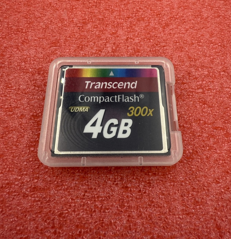 Original 4GB Transcend CF Memory Card UDMA 300x CompactFlash.