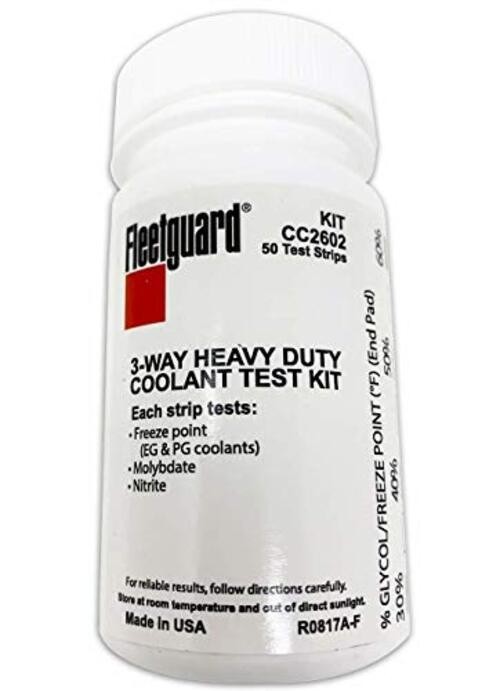 CC2602 Coolant Test Kit, 3-Way Test Strip, 50/bottle