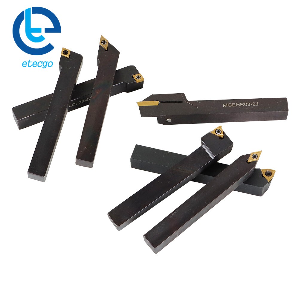 1/2" Lathe Turning Tools+Indexable Carbide Inserts With Storage Box 7Pcs