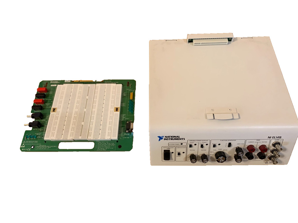National Instruments NI ELVIS System 189323A-01 w/ Prototyping Board Untested