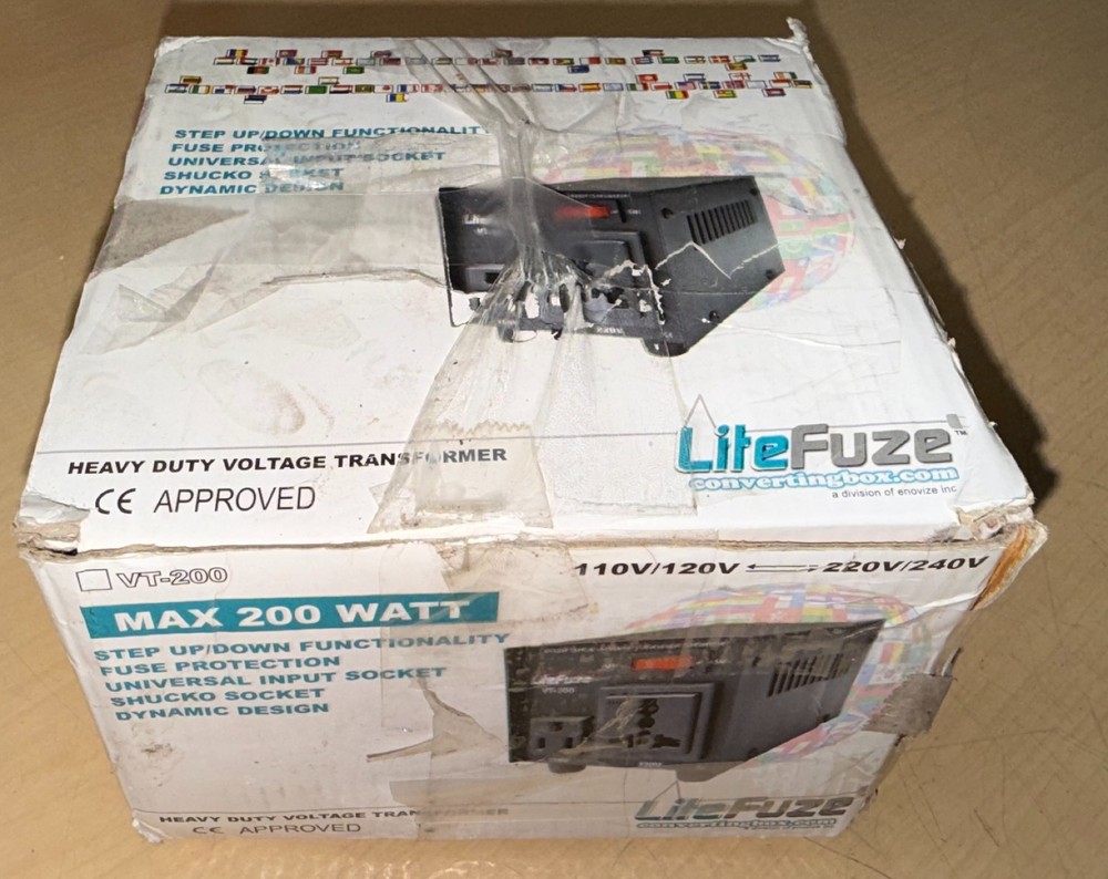 LifeFuze VT-200 200W Step Up/ Step Down Voltage Transformer