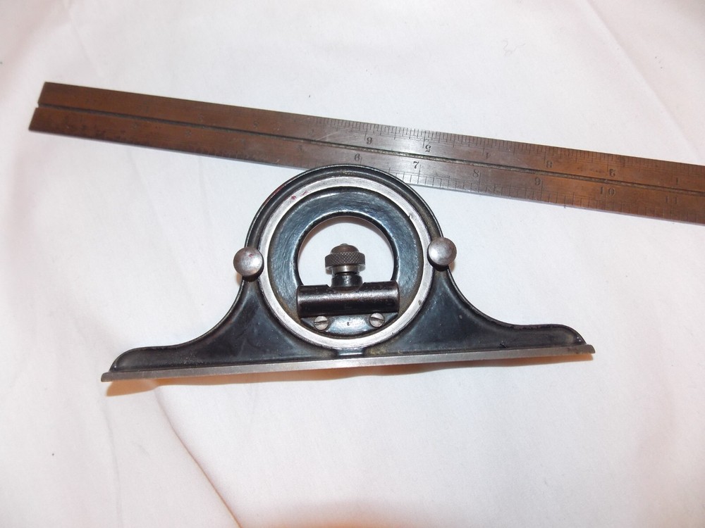 BROWN AND SHARPE MFG CO. 12" RULER PROTRACTOR