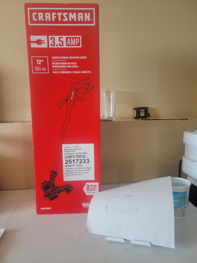 CRAFTSMAN 3.5AMP Corded 12” STRING TRIMMER/Edger CMEST900