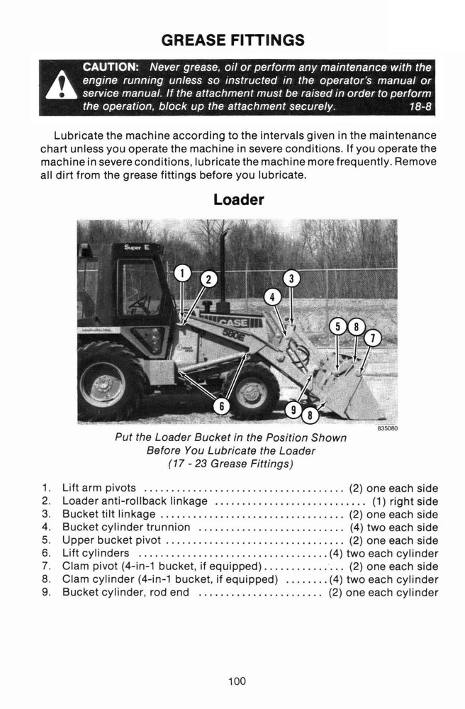 580E Loader Backhoe Operators Manual Fits Case Super E Construction King 9-8893