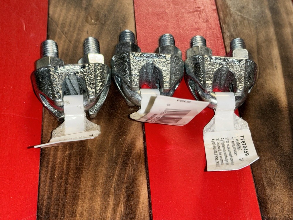 3 X Cooper Tools Wire Rope Clip 3/8” T7670459 3 Clips