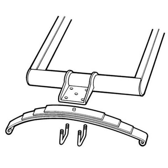 Speedway Motors Hotrod Front Frame Leaf Spring Perch Kit, Low Ride Height