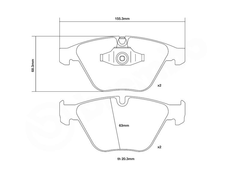 High Performance Brake Pad Set BREMBO 07.B314.99