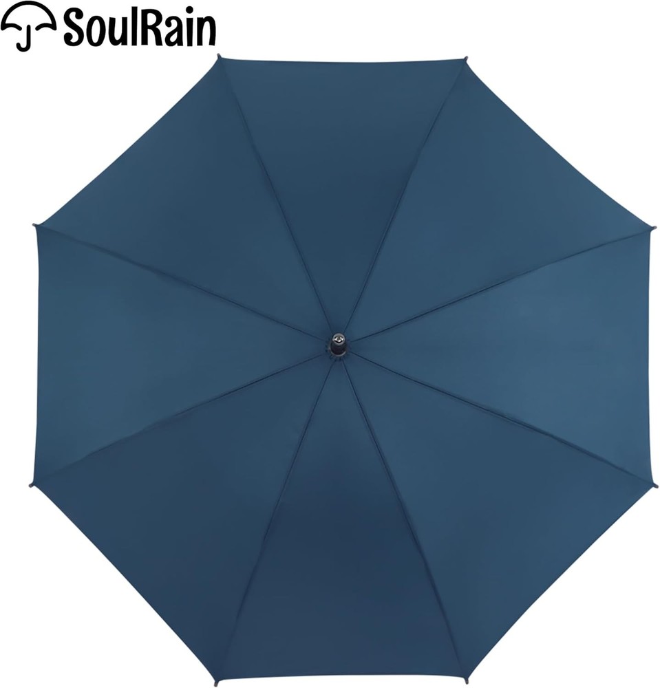 48" Large Umbrella –Windproof Stick Umbrellas Rain Automatic Open Vintage Cane
