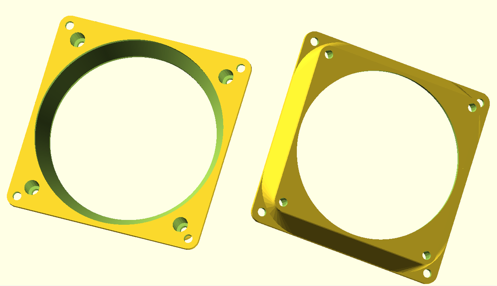 92mm to 80mm CENTERED OFFSET Computer Fan Adapter Converter Change Mounting PC