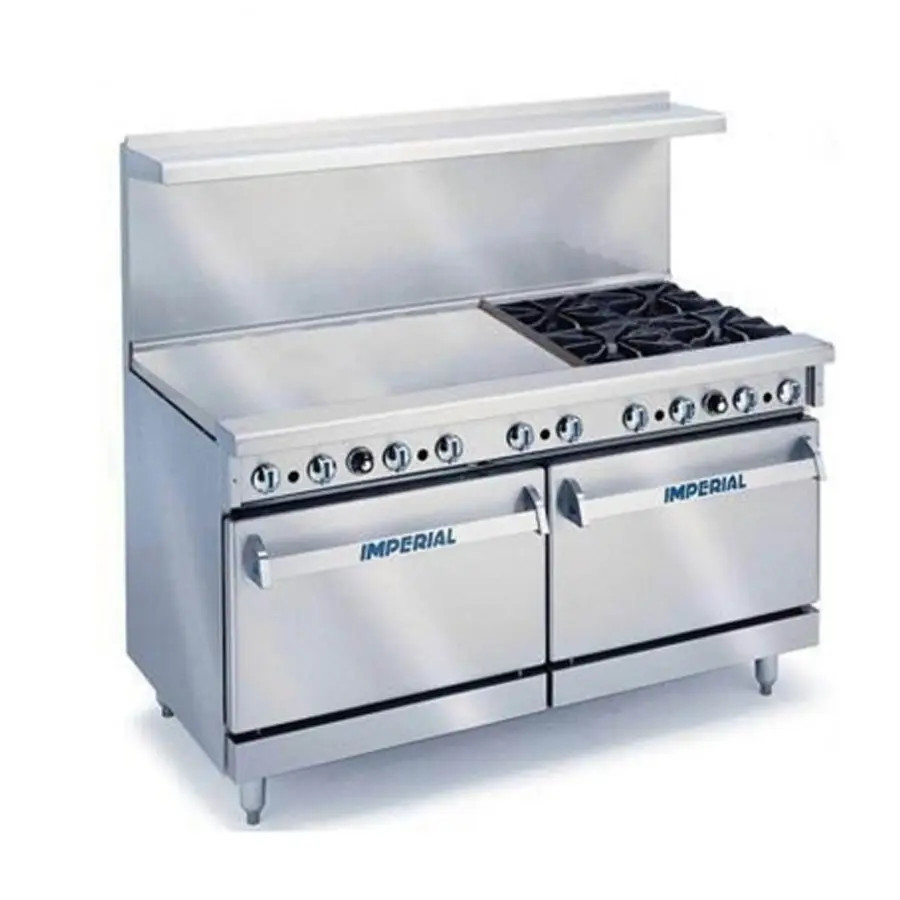 Imperial Pro Series 60" (4) Burner Open Base Gas Range w/36" Griddle