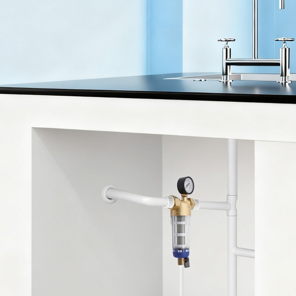 Hot Water Filter 3/4" Home Reusable Sediment Water Filter Spin Down Mesh System