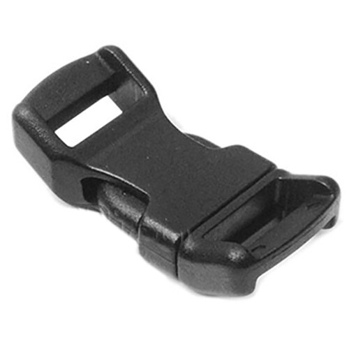 120 Pack Contoured Side Release Small Black Plastic Buckles for 1/2" Straps