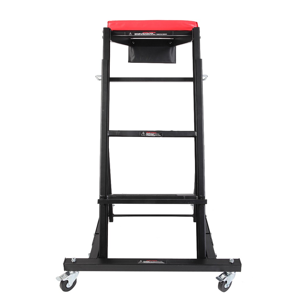 Folding Rolling Creeper Seat, Adjustable Workshop Mechanic Stool for Garage