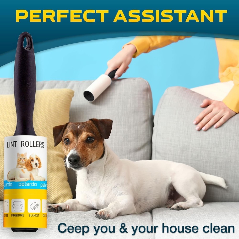 Multi-Surface Lint Roller Set - 5 Rollers with 450 Sheets for Home & Travel