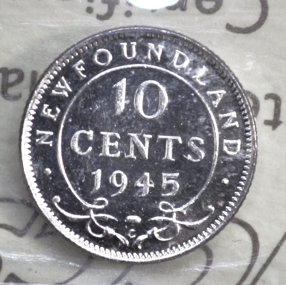 1945-c Newfoundland 10 cents ICCS graded MS-63