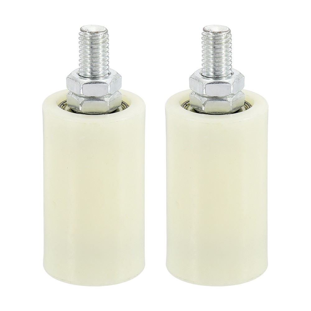 1Set Slide Gate Guide Roller 2.8" Adjustable Nylon Roller, White