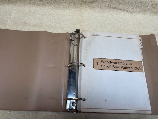 Vintage Woodworking and Scroll Saw Pattern Club Binder & 53 Patterns