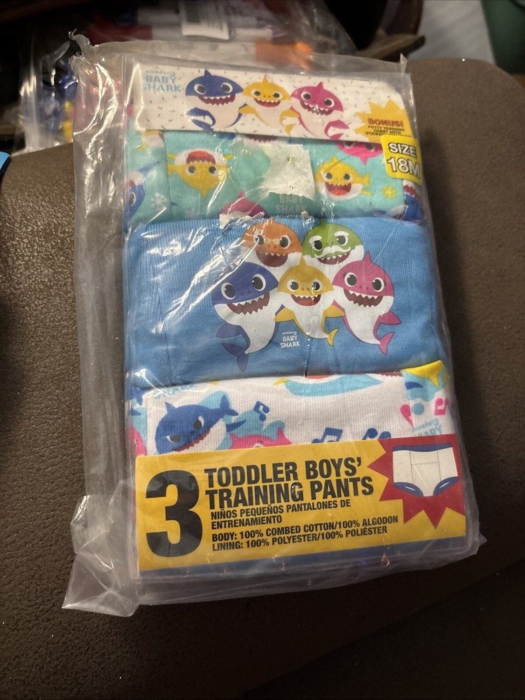 Nickelodeon Baby Shark Potty Training Under Pant, 3 pack, 18 Month NWT