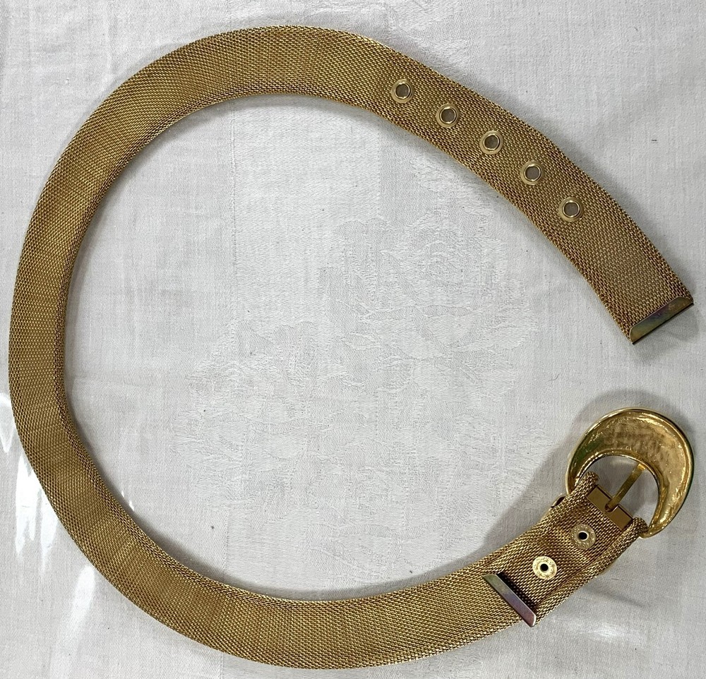 Gold Tone Mesh Belt 34"