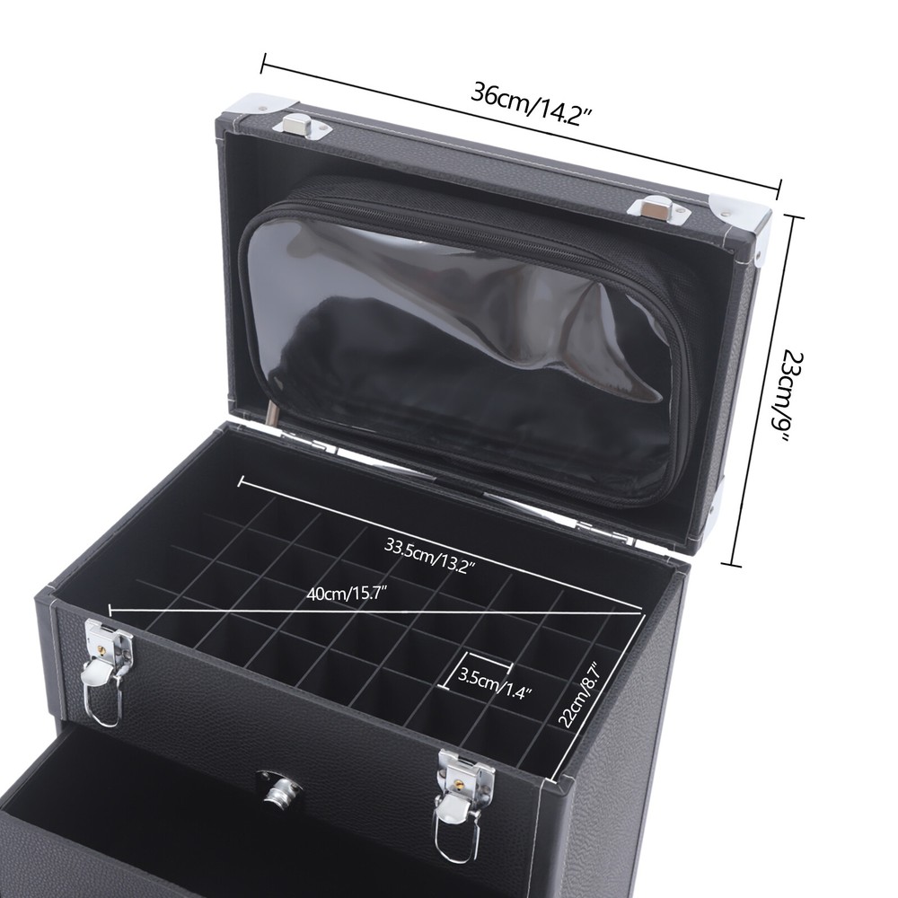 Professional Rolling Makeup Train Case Cosmetic Trolley Makeup Storage Organizer