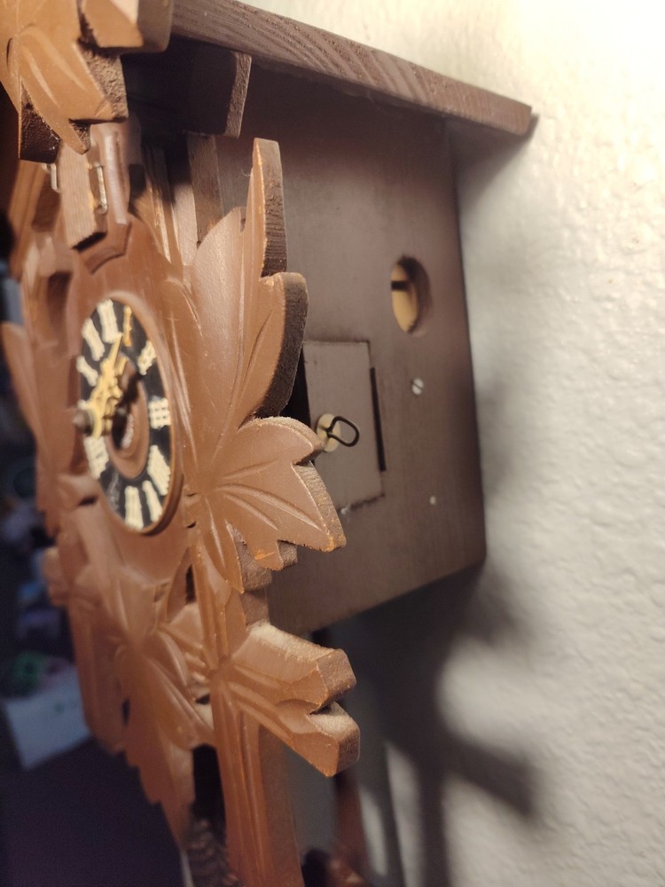Hubert Herr Cuckoo Clock German Made Black Forest Works 1 Clock Number Missing