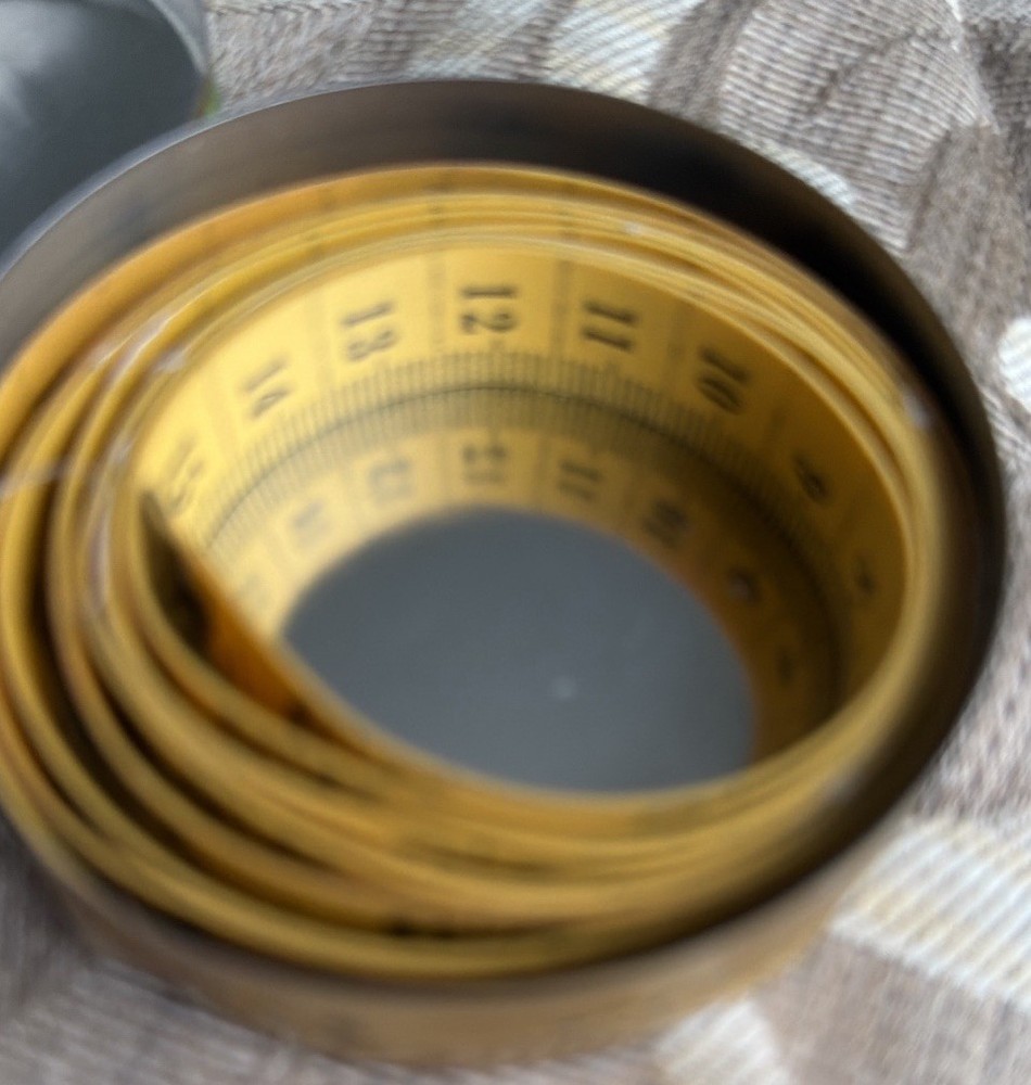 Vintage Crabtree And Raspberry Measuring Tape Tin Case 1984
