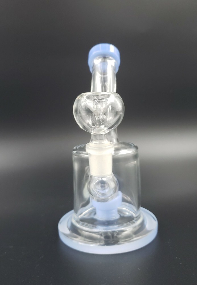 7" Water Pipe Mini WITH BARREL PERK - BLUE