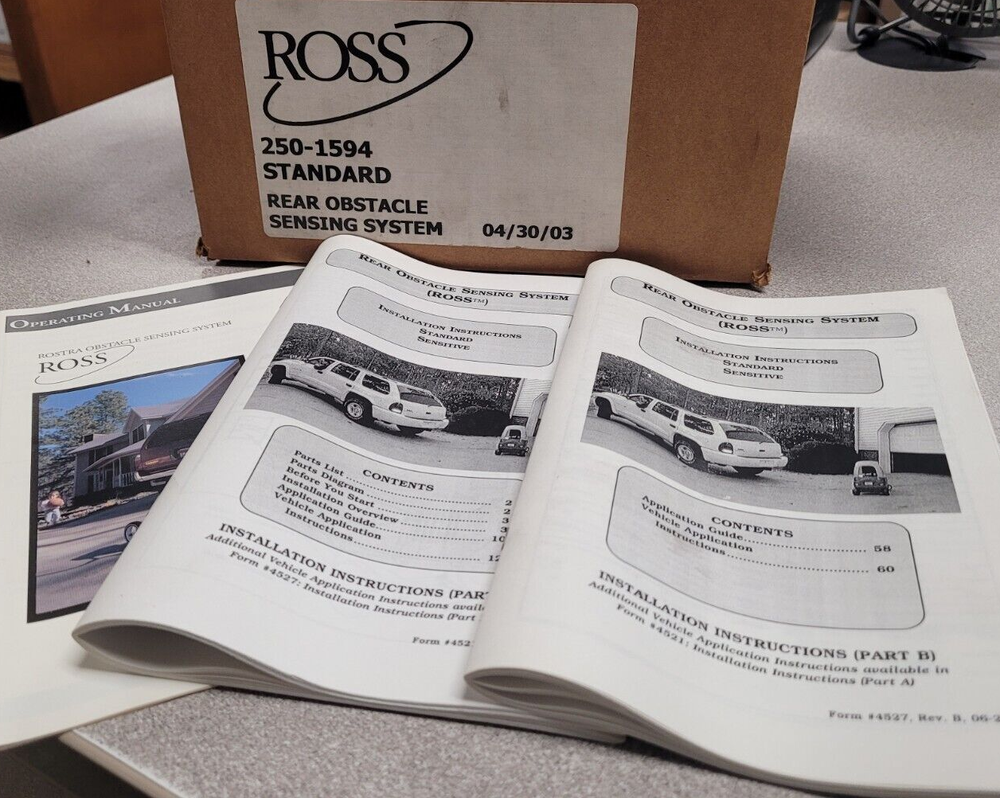 ROSTRA 250-1594 ROSS STANDARD REAR OBSTACLE SENSING SYSTEM