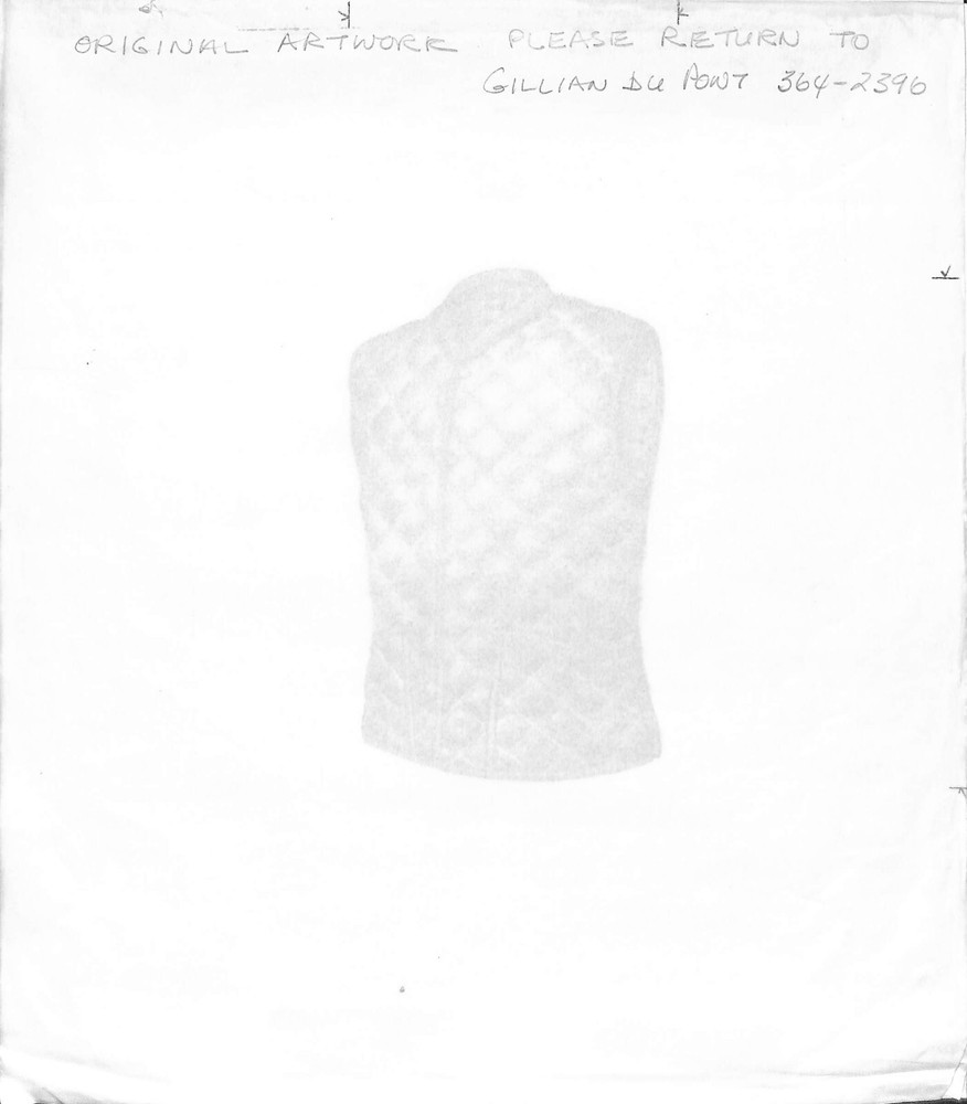 Quilted Vest Graphite Drawing