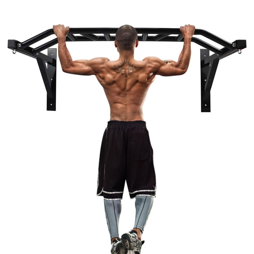 Wall Mounted Pull Up Bar with Multi Grip for Pull-up Chin-up Multifunctional ...