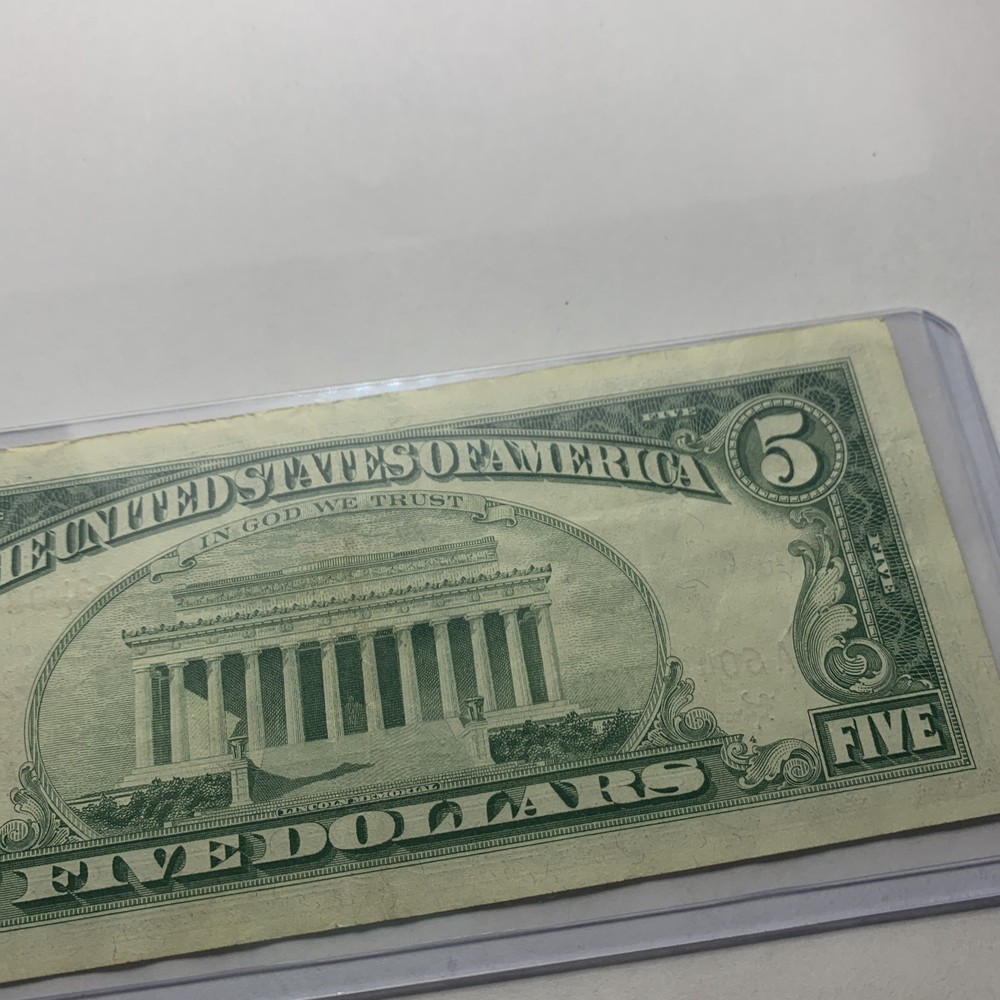 1963 $5 dollar red seal note