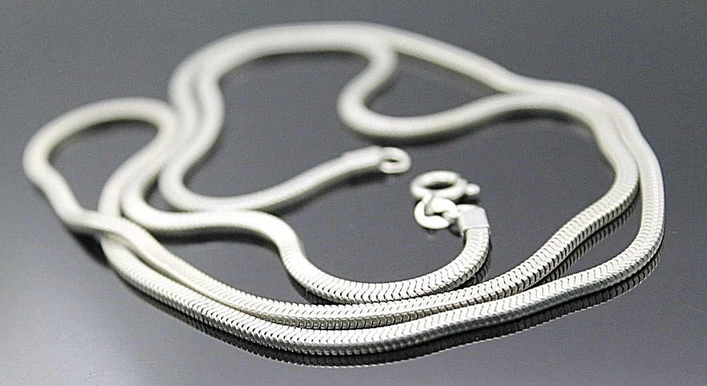 FANCY HIGHLY POLISHED SQUARE LINK STERLING SILVER NECKLACE 28''