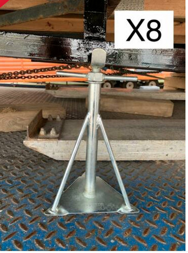 8x Static Caravan Large Axle Stand Mobile Home Siting Chassis 14.5"-18.5"