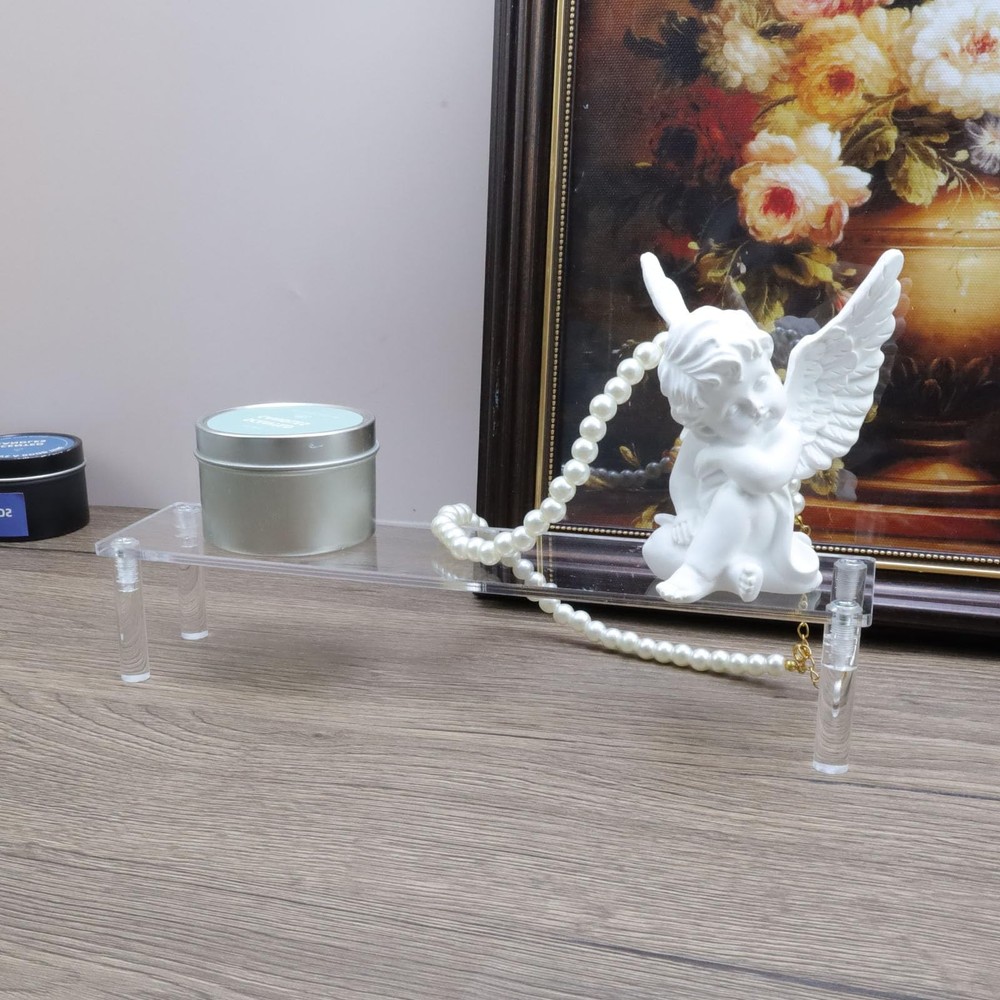 Acrylic Riser Clear Display Risers Stand Tabletop Rectangular Organizer Shelf