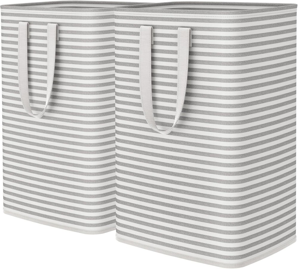 Brand New Laundry Hamper 2 Pack Grey Collapsible Waterproof