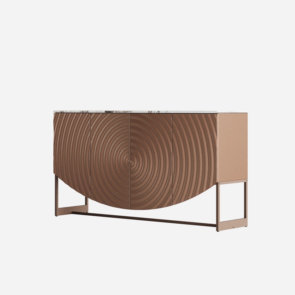Unique 3 D wave texture sideboard, marble-like sticker counter top, modern style