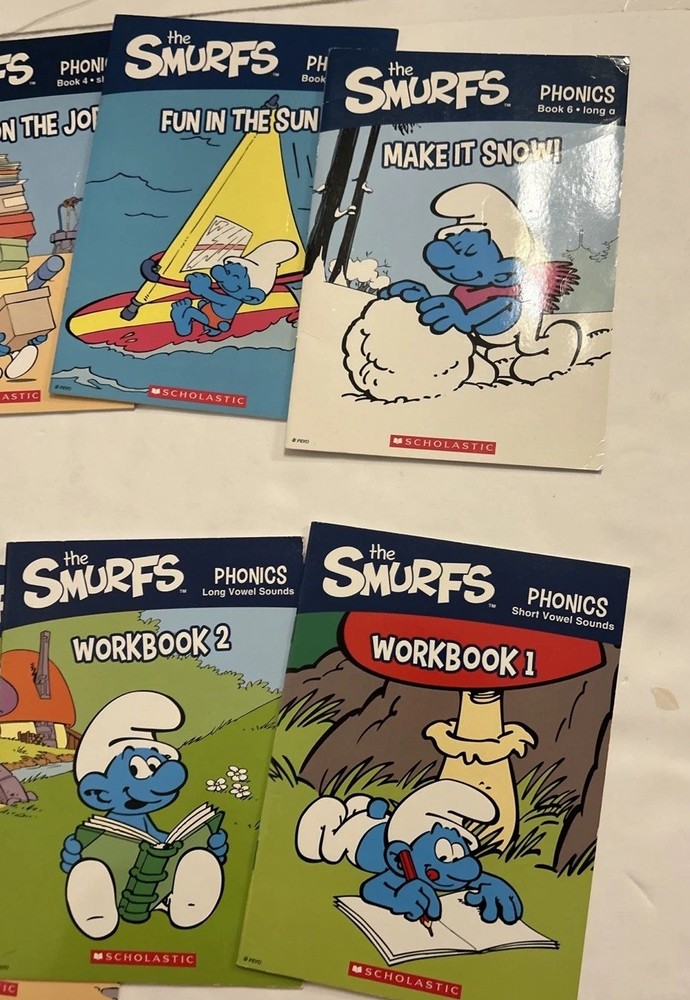 Smurfs Phonics Fun Complete 2013 Peyo 12 Books
