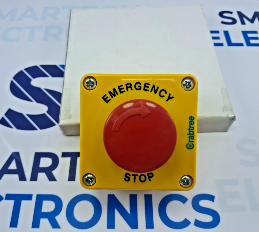 CRABTREE 1/MBA Crontrol Station Pushbutton Autolock Stop Mushroom
