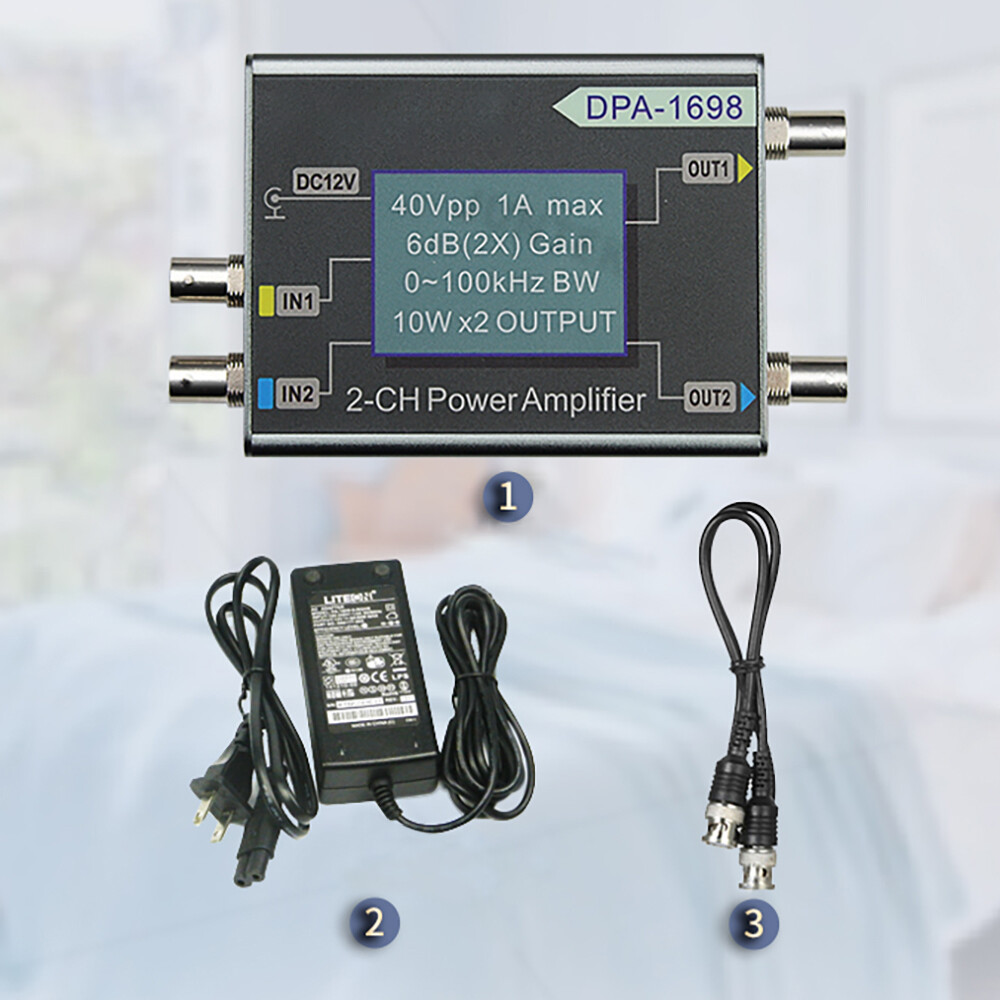 Dual Channel DDS Signal Source Function Signal Generator Power Amplifier 0-40V