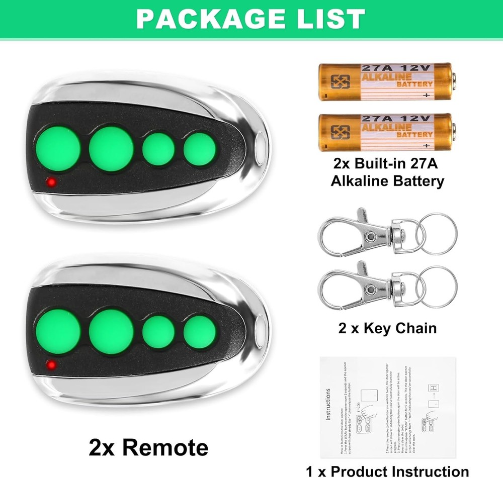 M12 Remote Control Transmitter 433.92 MHz for Automatic Swing Sliding 1 Pack