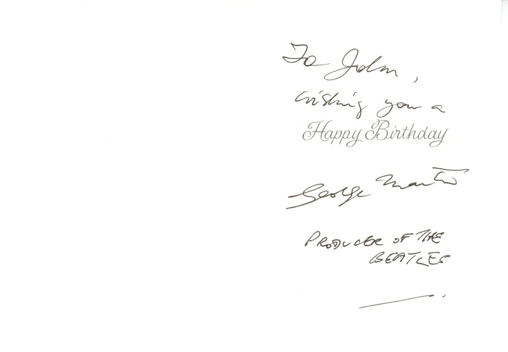 George Martin signed Birthday Card 1995