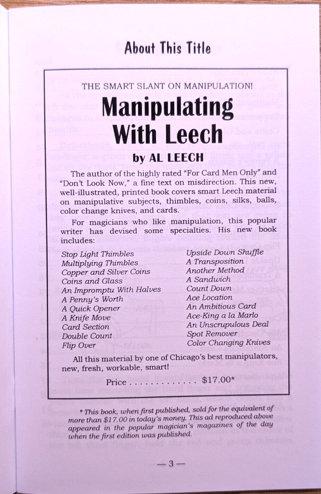 Manipulating with Leech by Al Leech