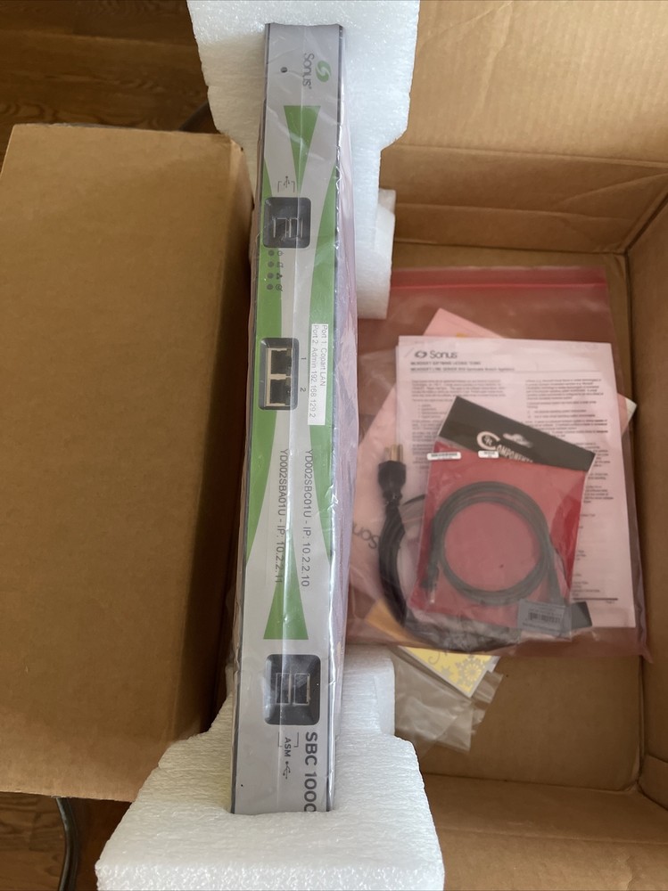 Sonus SBC1000 1RU VoIP Session Border Controller Gateway.  Brand New Never Used