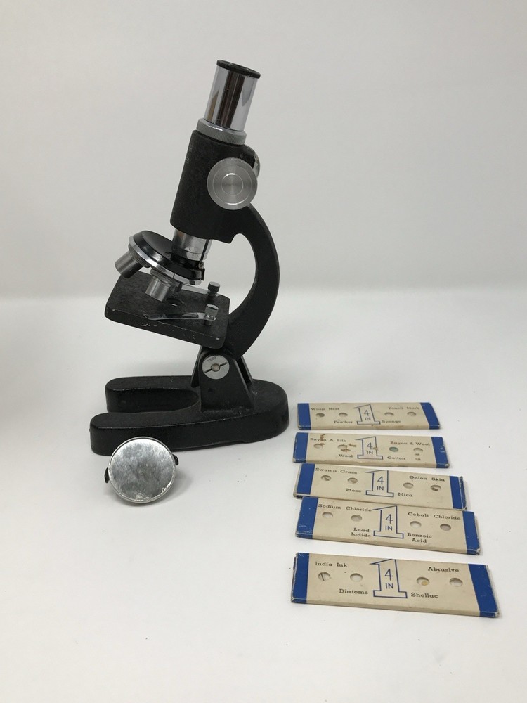 Vintage stellar microscope with kit.